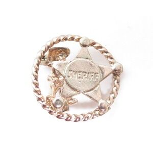 Vintage Gold Sheriff Star Pin Brooch
